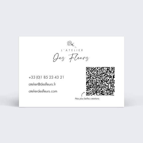 Carte de visite Fleuriste Verso