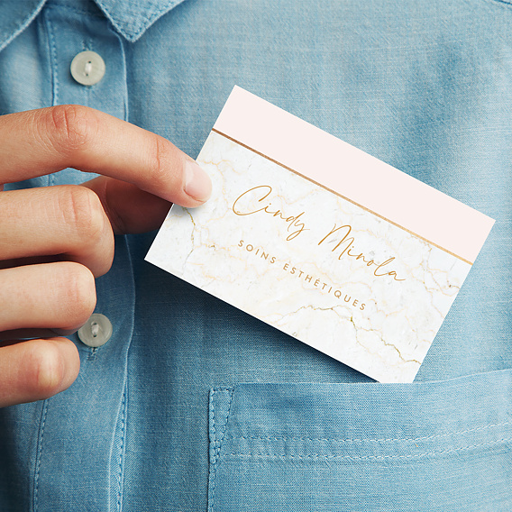 Carte de visite Esthétique Marbre Après 1