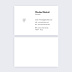 Carte de visite Minimaliste blanche
