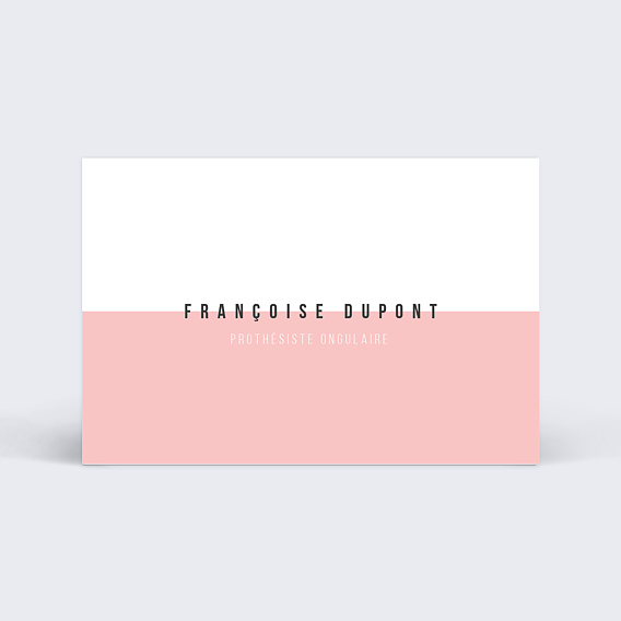 Carte de visite Onglerie rose Recto