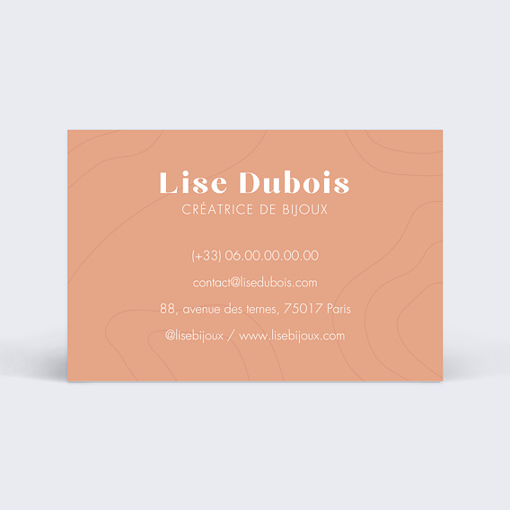 Carte de visite Bijoux Colorés Verso