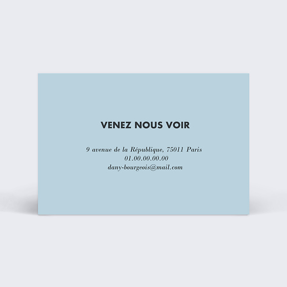 Carte de visite Opticien Verso