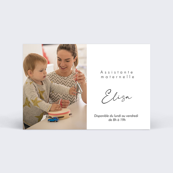 Carte de visite Assistante maternelle Recto