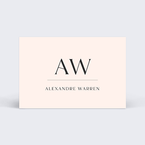 Carte de visite Consultant Initiales Recto