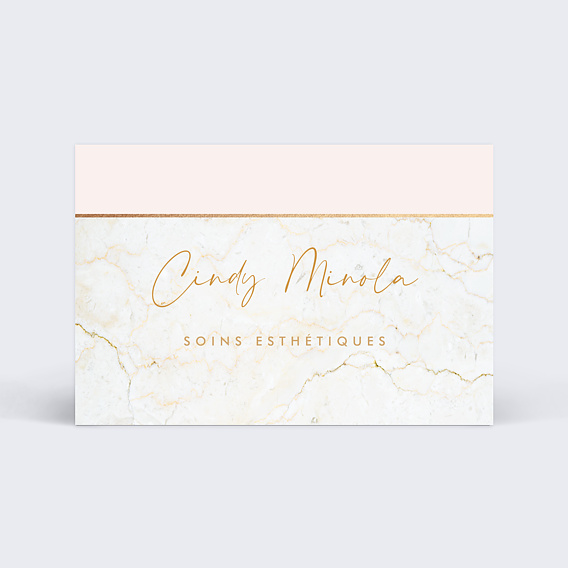 Carte de visite Esthétique Marbre Recto
