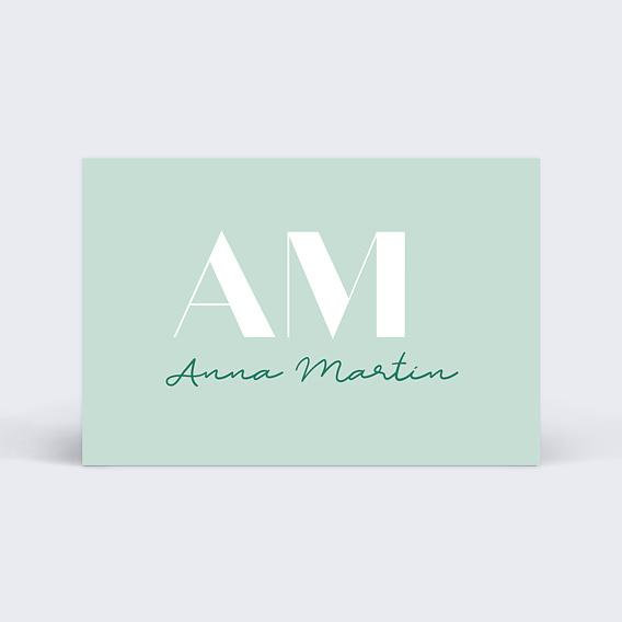 Carte de visite Initiales Recto