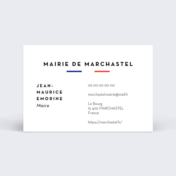 Carte de visite Institution Recto