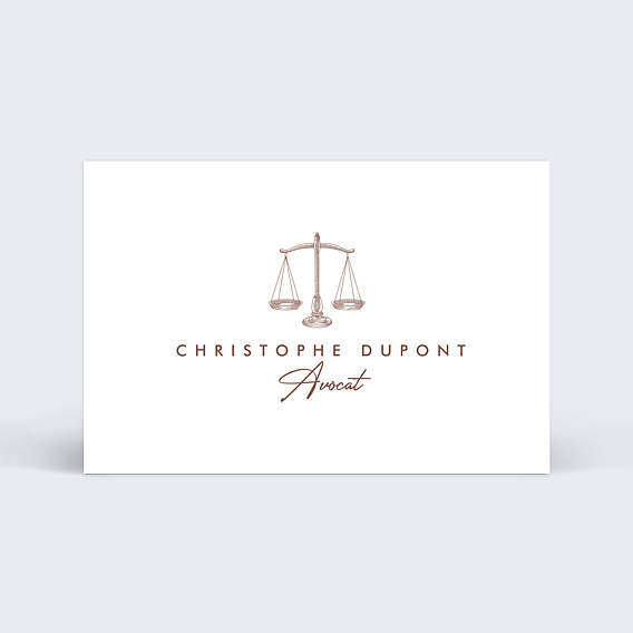 Carte de visite Justice Recto