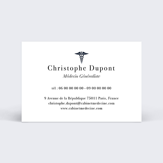 Carte de visite Médecine Recto