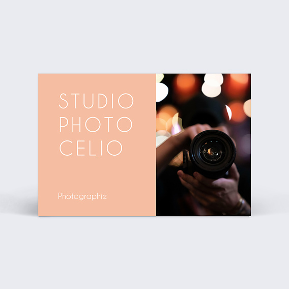 Carte de visite Photographe beige Recto