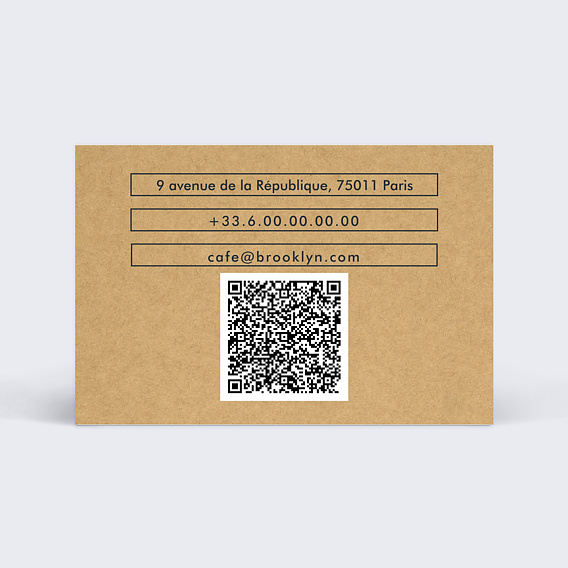 Carte de visite Café Verso