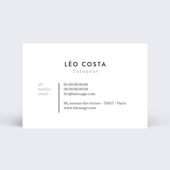Carte de visite Tatoueur