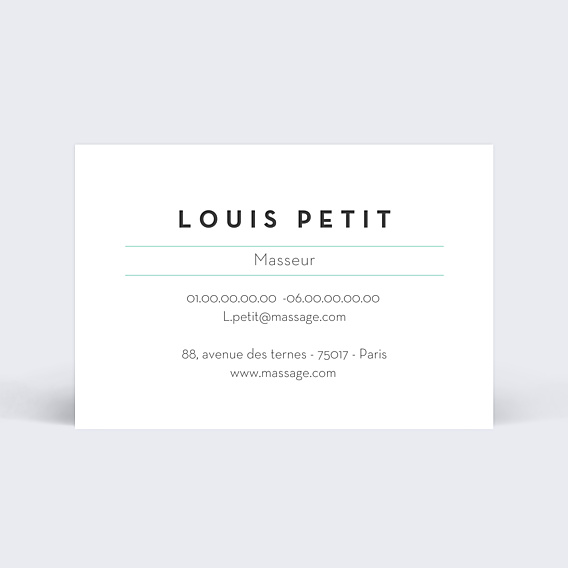 Carte de visite Masseur