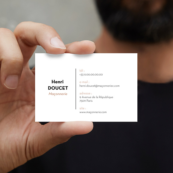 Carte de visite Maçonnerie Après 1