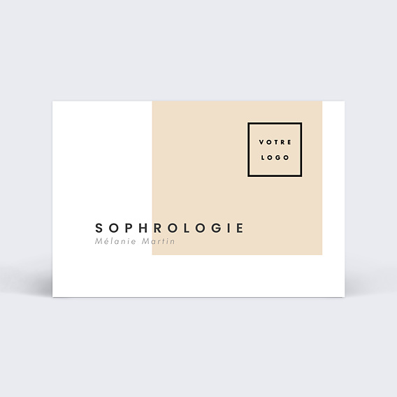 Carte de visite Sophrologie minimaliste Recto