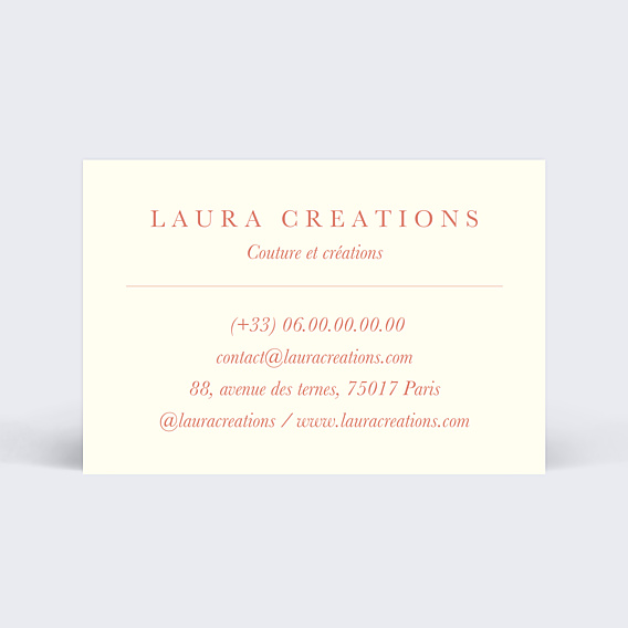 Carte de visite Couture moderne