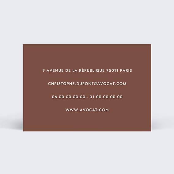 Carte de visite Justice