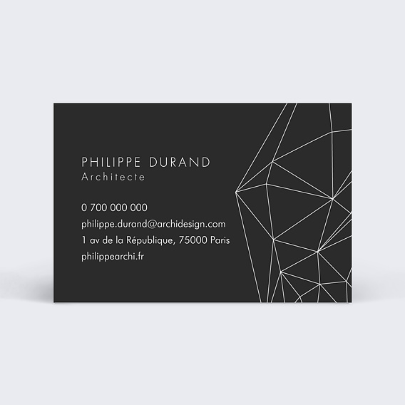 Carte de visite Architecte géométrique Verso