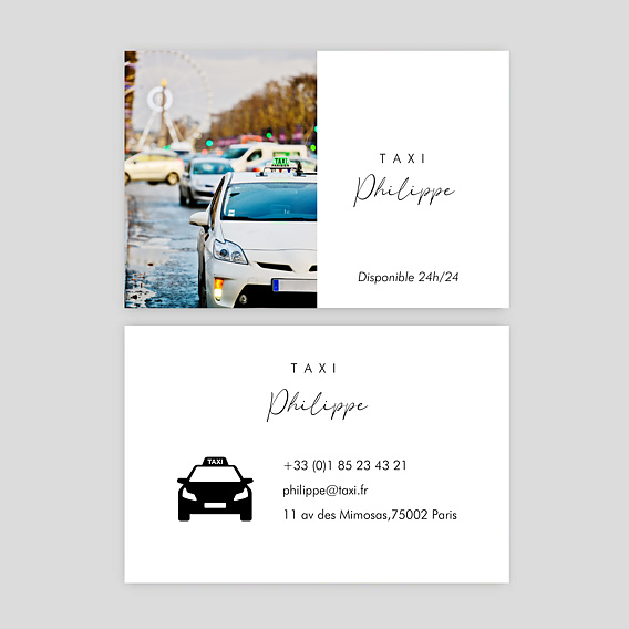 Cartes de visite Taxi