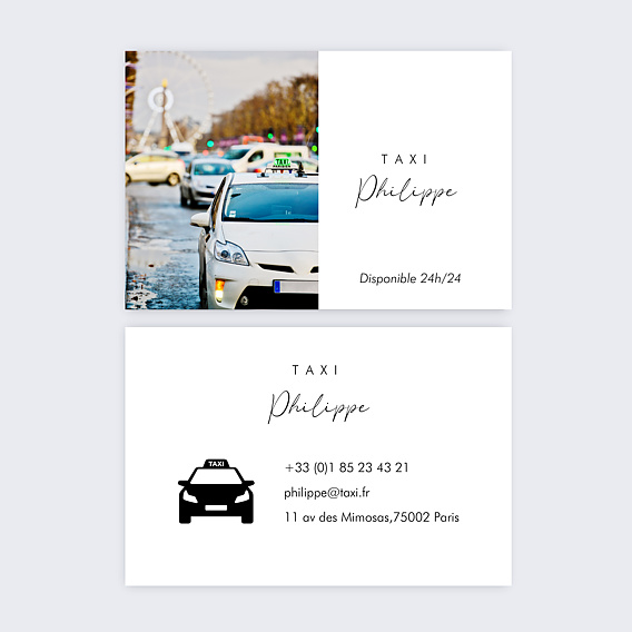 Cartes de visite Taxi