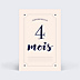 Carte Étape Bébé Typographie