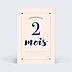 Carte Étape Bébé Typographie