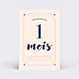 Carte Étape Bébé Typographie