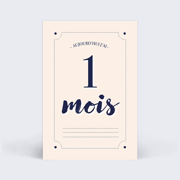 Cartes Étapes Bébé Typographie Carte 2