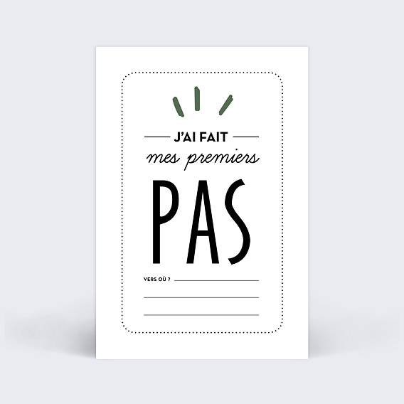 Carte étape bébé Mes Premières Fois Carte 5