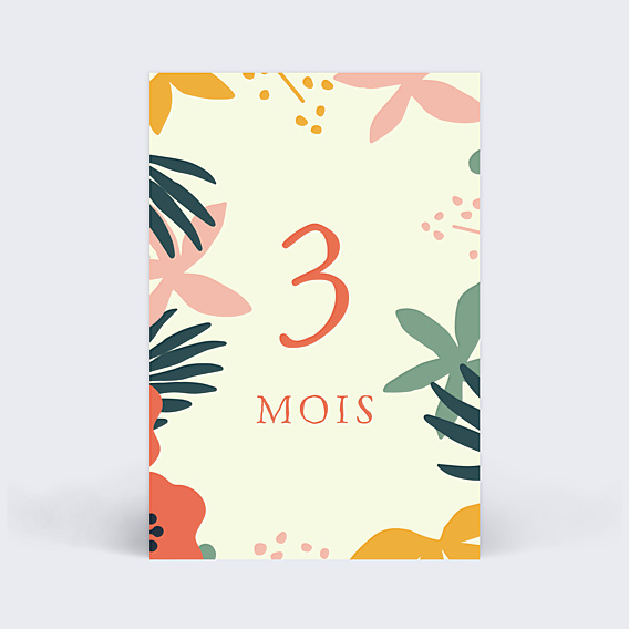 Carte Étape Bébé Petits Motifs