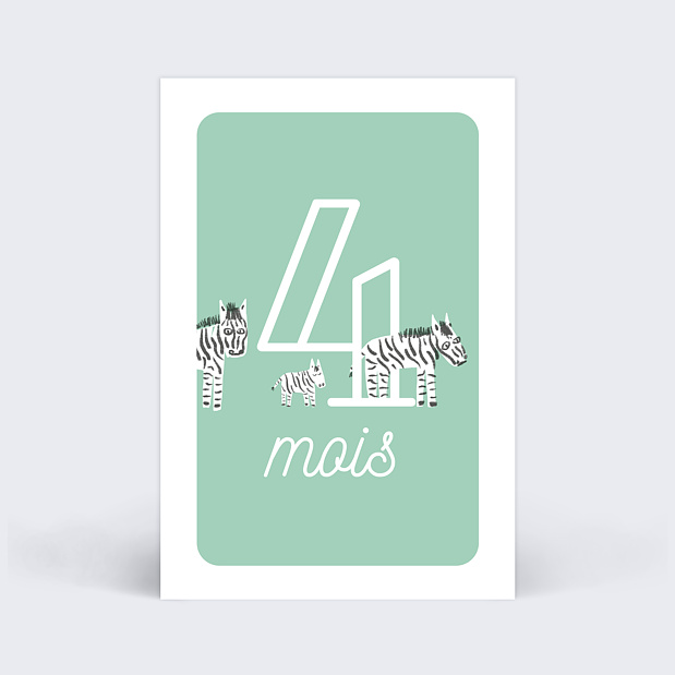 Cartes étapes bébé Jolis animaux Carte 5