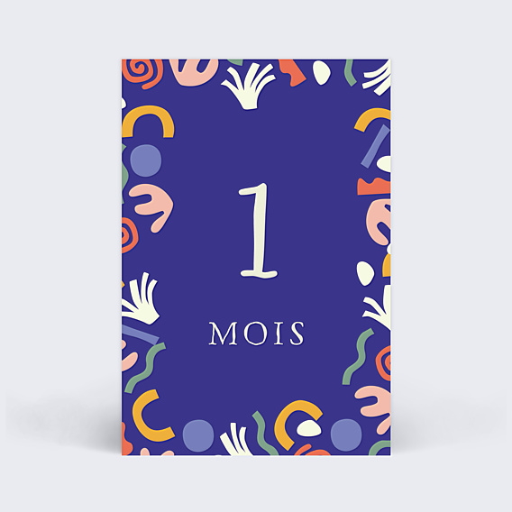 Carte Étape Bébé Petits Motifs