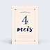 Carte étape bébé Typographie Carte 5