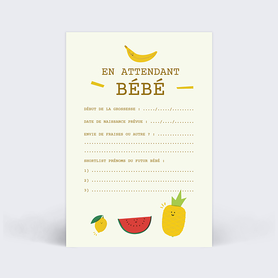 Carte étape bébé Grossesse Carte 1