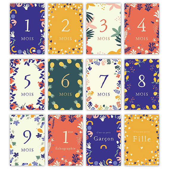 Carte étape bébé Petits Motifs Après 4