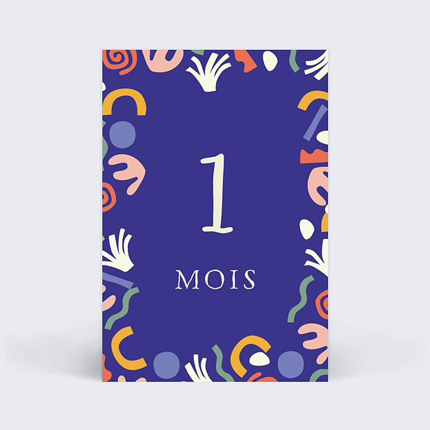Cartes Étapes Bébé Petits Motifs Carte 2