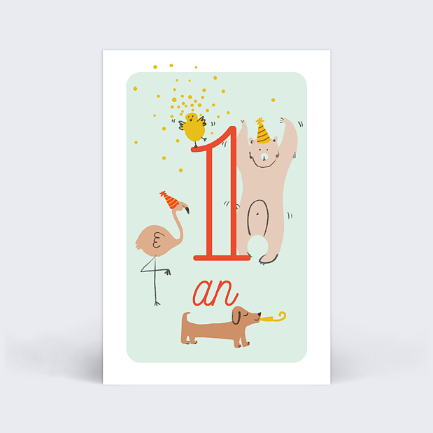 Cartes étapes bébé Jolis animaux Carte 6