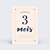 Carte étape bébé Typographie Carte 4
