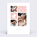 Faire-part baptême Invitation Baptême Rose
