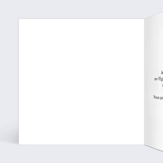 Faire-part baptême Photo seule Intérieur Gauche