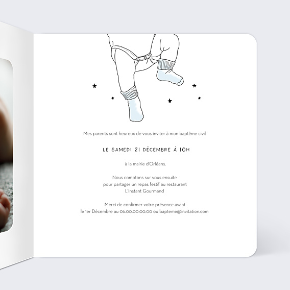 Faire-part Baptême Bébé