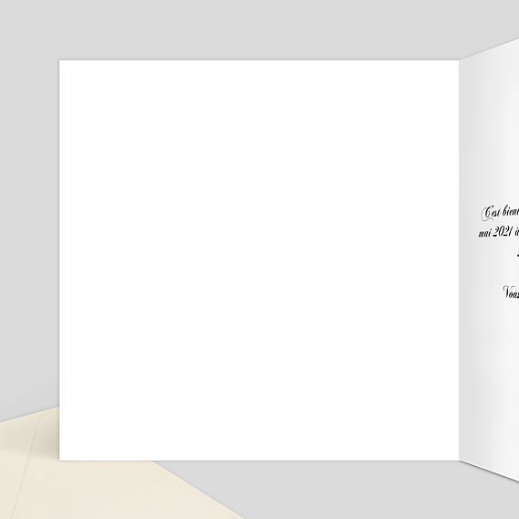 Faire-part baptême Photo seule Intérieur Gauche