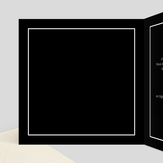 Faire-part baptême Typographie Intérieur Gauche