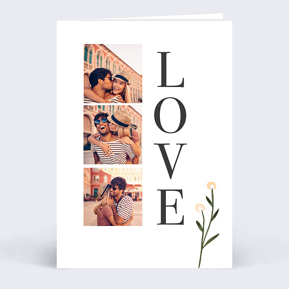 Carte d'amour Bucolique Fleur