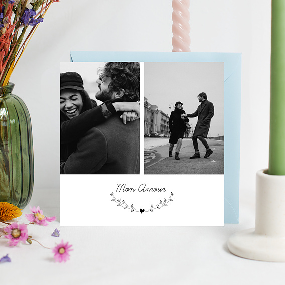 Carte d'amour Coeur Bucolique