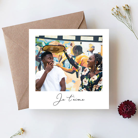 Carte d'amour Polaroïd