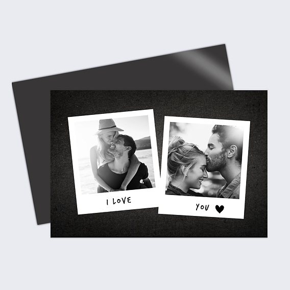 Carte d'amour Photomaton Ardoise