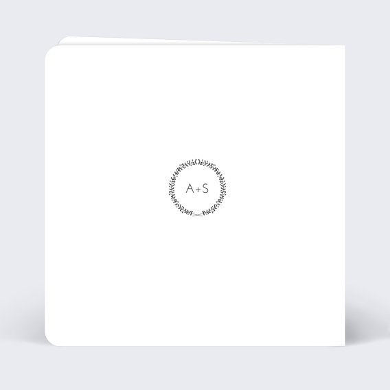 Carte d'amour Couronne Fleurie Verso