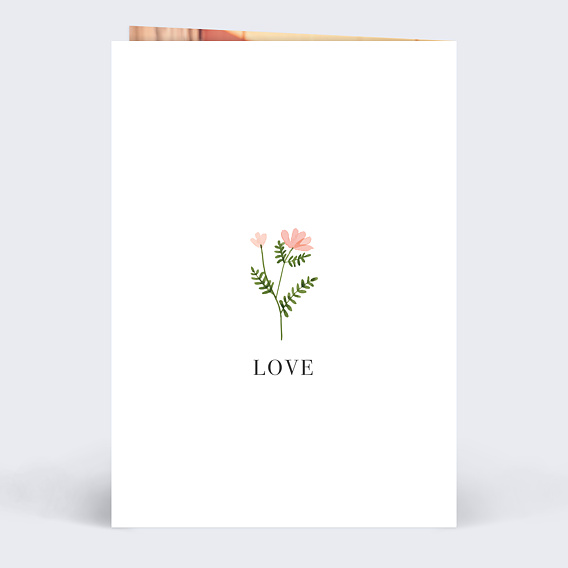Carte d'amour Bucolique Fleur Verso