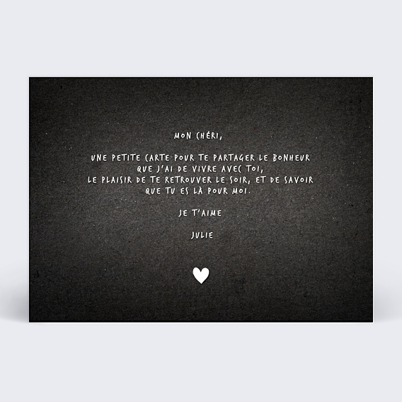 Carte d'Amour Photomaton Ardoise